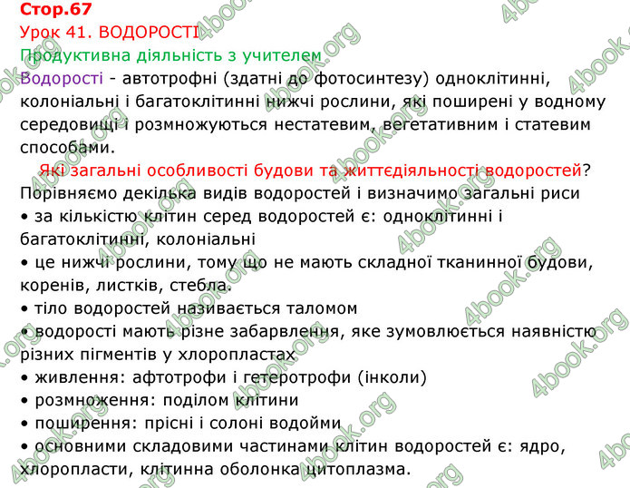 Відповіді Зошит Біологія 6 клас Соболь. ГДЗ