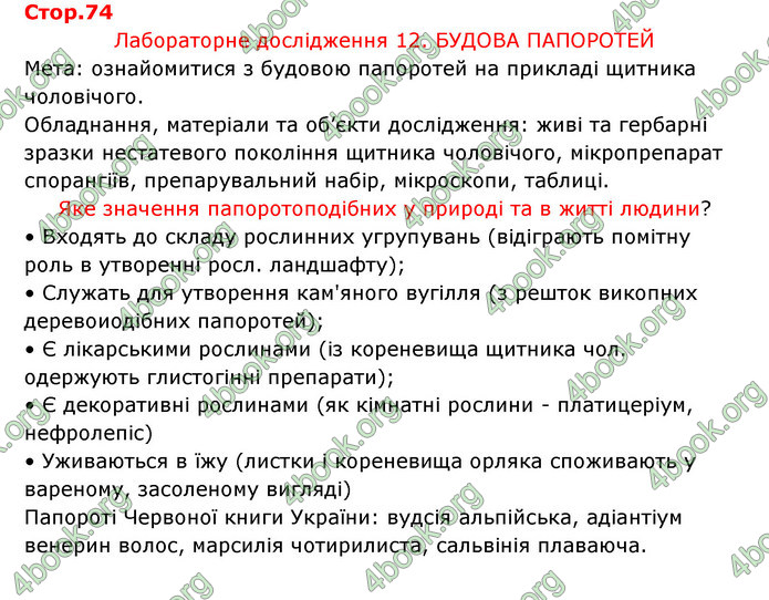 Відповіді Зошит Біологія 6 клас Соболь. ГДЗ