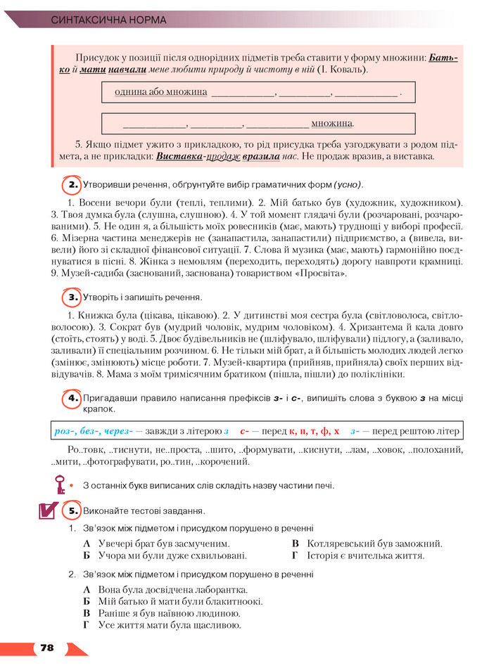 Українська мова 11 клас Авраменко 2019