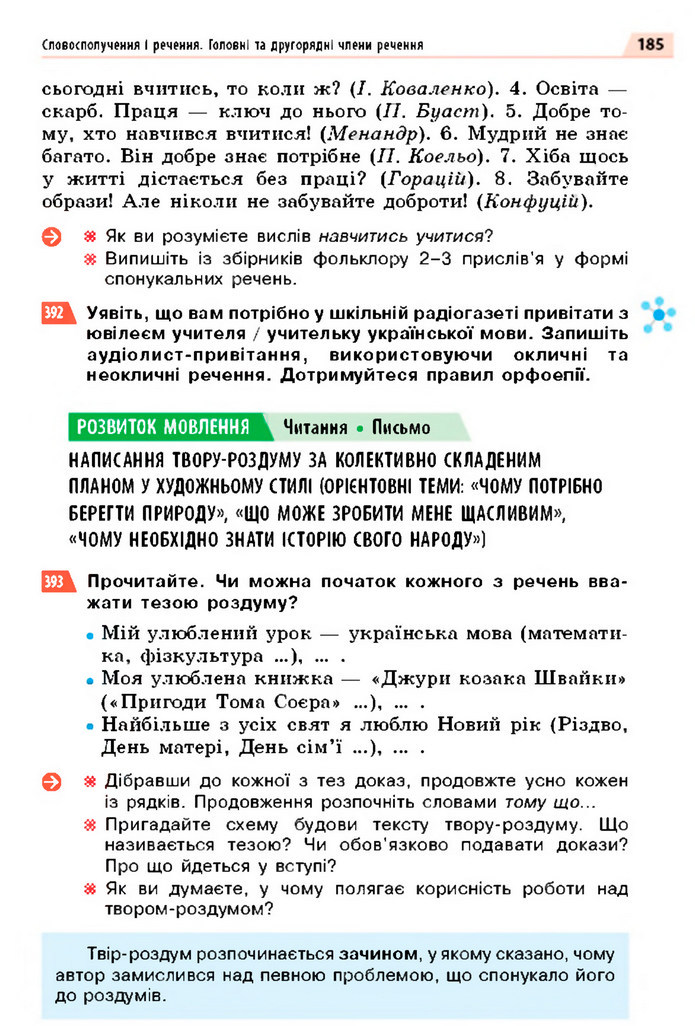 Українська мова 5 клас Глазова 2022