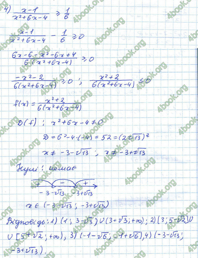 ГДЗ Алгебра 10 клас Істер