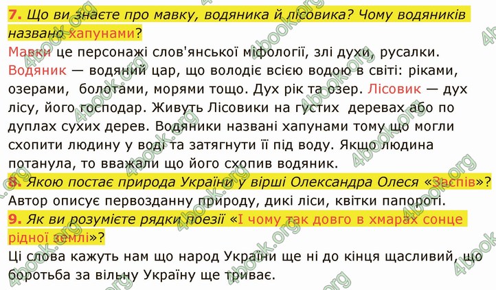 ГДЗ Українська література 5 клас Авраменко 2022