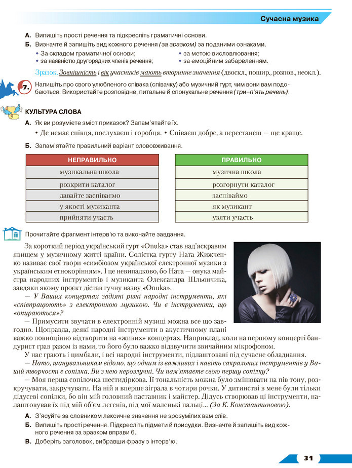 Українська мова 8 клас Авраменко 2021
