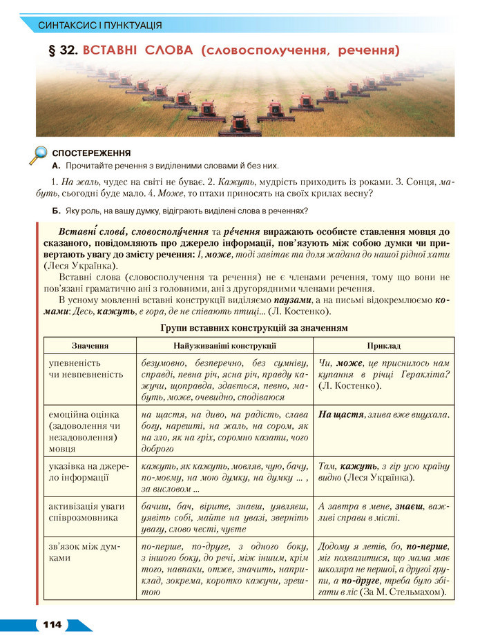 Українська мова 8 клас Авраменко 2021