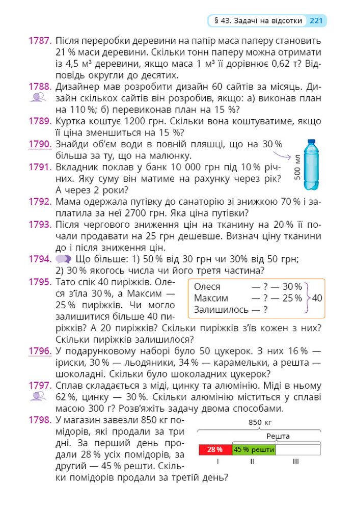Математика 5 клас Бевз