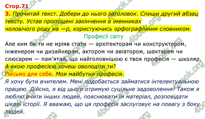 ГДЗ Українська мова 4 клас Чабайовська 1 частина