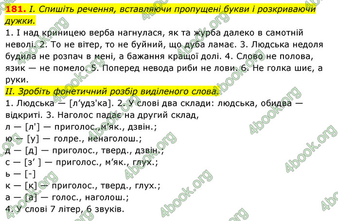 Решебник Українська мова 6 класс Ворон - ГДЗ, ответы