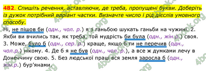 Решебник Українська мова 6 класс Ворон