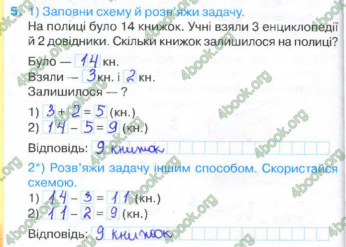 Відповіді Зошит Математика 2 клас Листопад