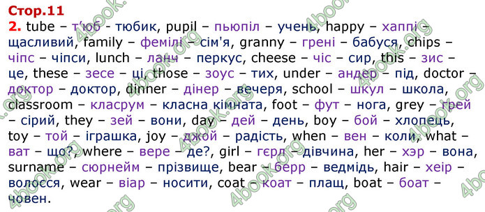 Відповіді Англійська мова 3 клас Карпюк 2020