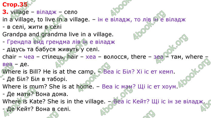 Відповіді Англійська мова 3 клас Карпюк 2020