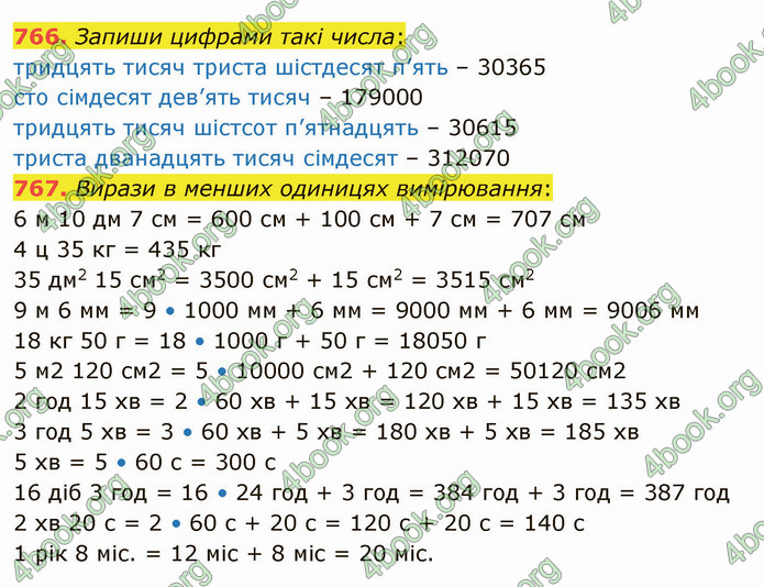 ГДЗ Математика 4 клас Лишенко