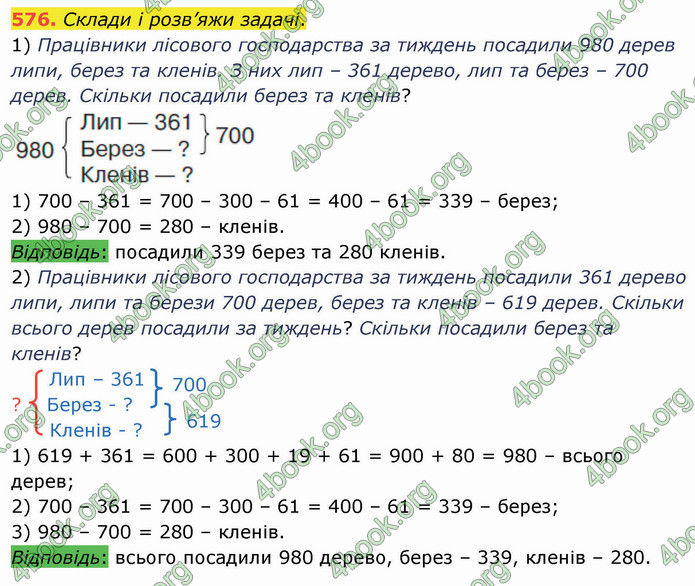 ГДЗ Математика 4 клас Листопад (1 частина)