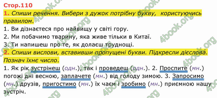 ГДЗ Українська мова 4 клас Пономарьова