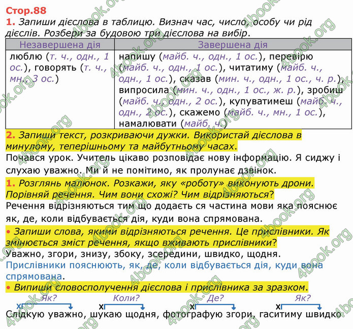 ГДЗ Українська мова 4 клас Большакова (1, 2 частина)