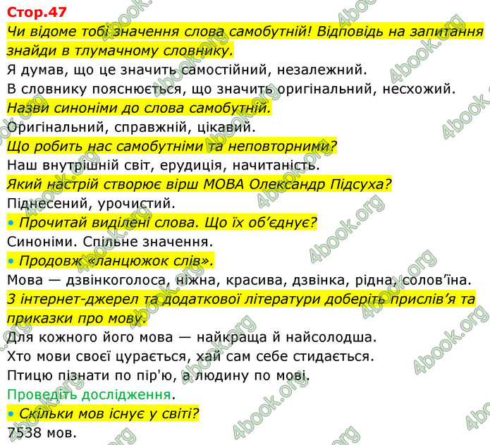 ГДЗ Українська мова 4 клас Савчук