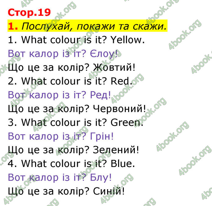 ГДЗ Англійська мова 1 клас Мітчелл