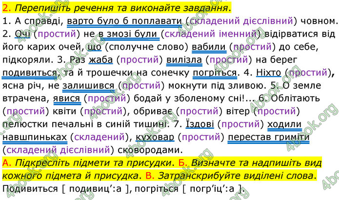 ГДЗ Українська мова 8 клас Авраменко 2021 (Погл.)