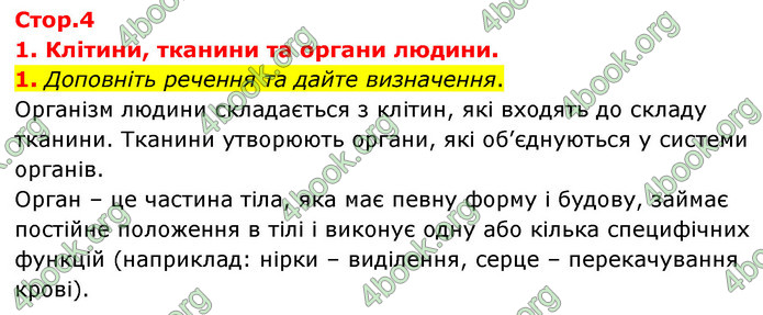 ГДЗ Зошит Біологія 8 клас Задорожний 2021