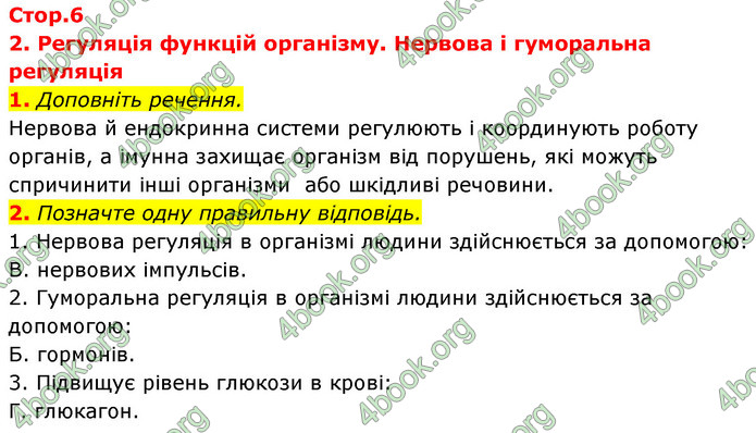 ГДЗ Зошит Біологія 8 клас Задорожний 2021