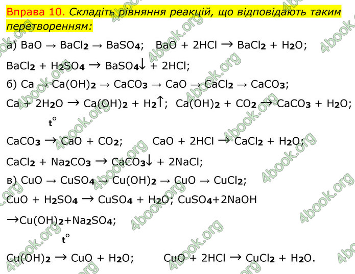 Решебник Хімія 8 клас Григорович 2016