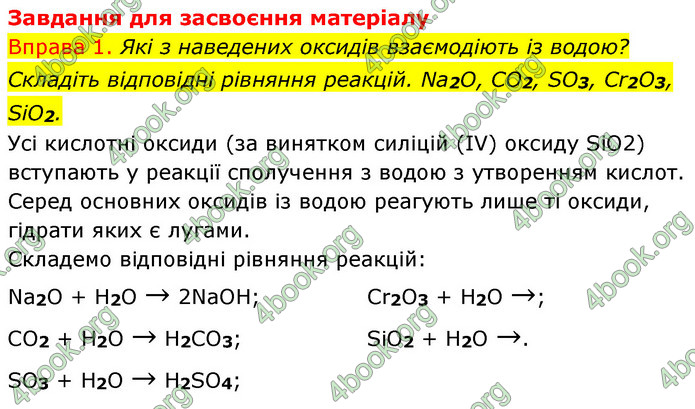 ГДЗ Хімія 8 клас Григорович 2021