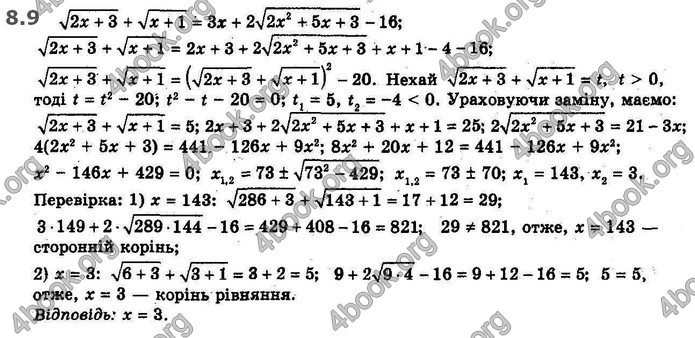 Решебник Алгебра 10 клас Мерзляк 2018 (Погл). ГДЗ