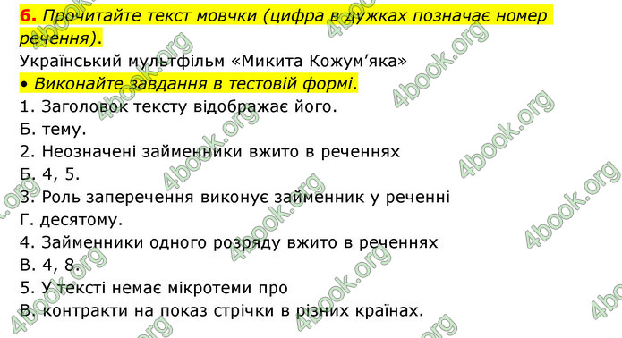 ГДЗ Українська мова 6 клас Авраменко