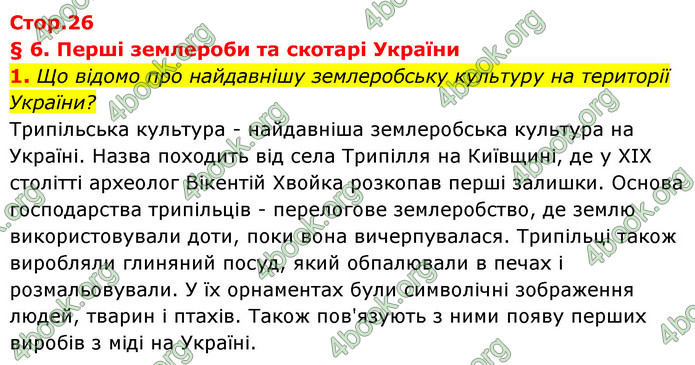 ГДЗ Історія України 6 клас Бандровський (2023)