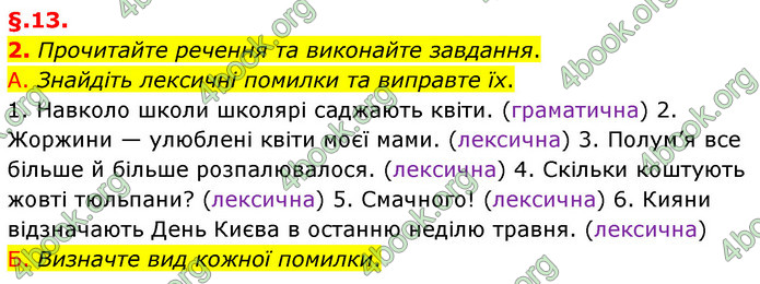 ГДЗ Українська мова 6 клас Авраменко