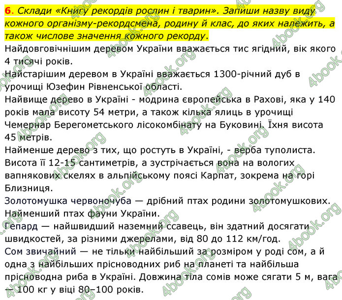 ГДЗ Пізнаємо природу 6 клас Коршевнюк