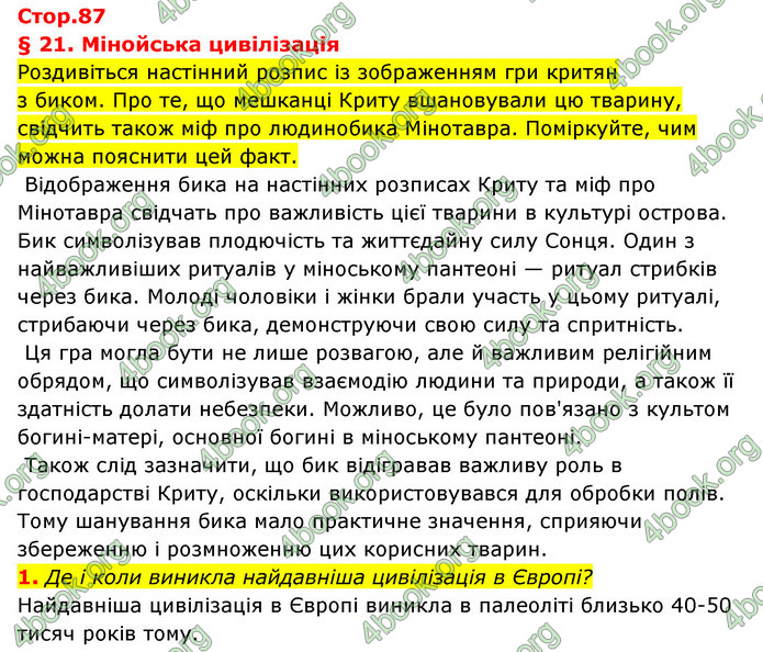 ГДЗ Історія України 6 клас Бандровський (2023)