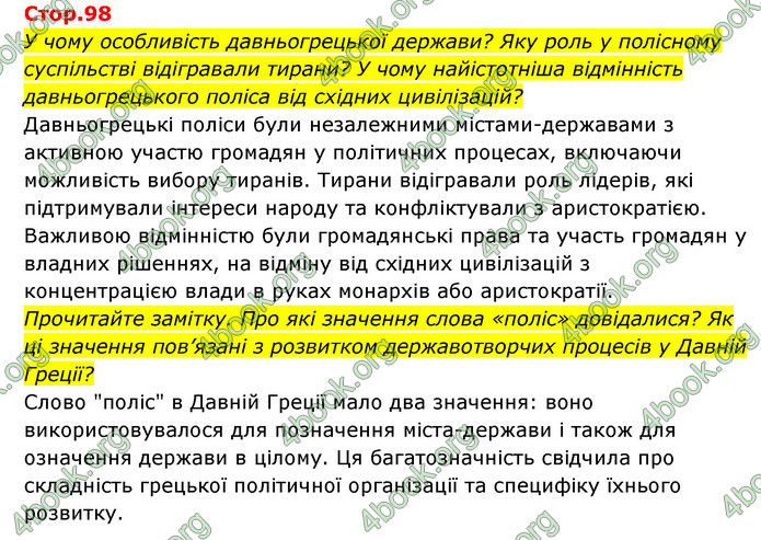 ГДЗ Історія України 6 клас Бандровський (2023)