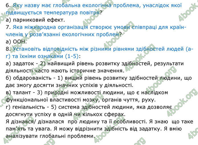 ГДЗ Пізнаємо природу 6 клас Мідак