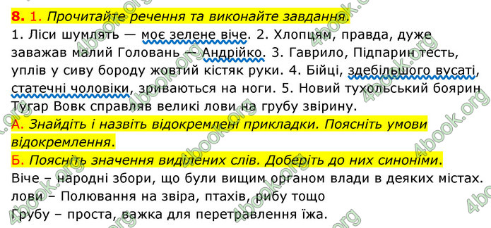 ГДЗ Українська мова 8 клас Авраменко 2021 (Погл.)