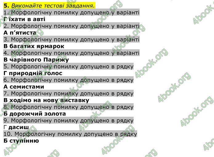 ГДЗ Українська мова 10 клас Авраменко