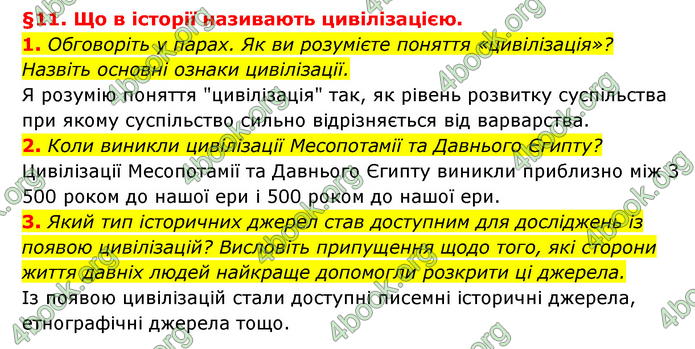 ГДЗ Історія України 6 клас Гісем