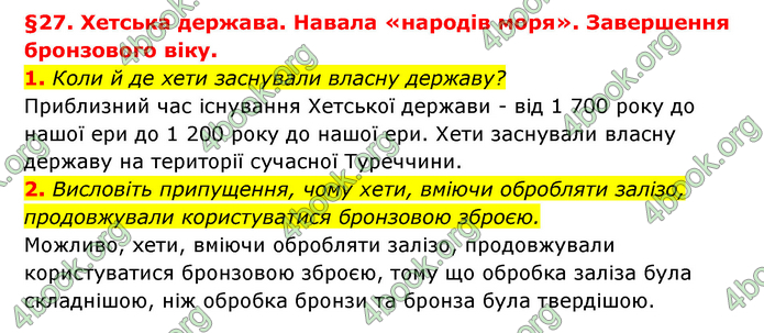 ГДЗ Історія України 6 клас Гісем