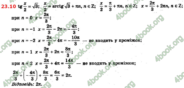 Решебник Алгебра 10 клас Мерзляк 2018 (Погл). ГДЗ