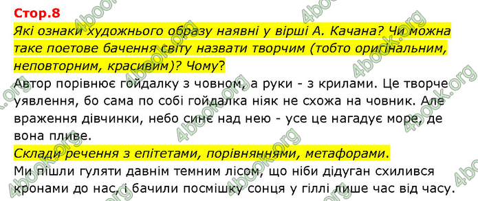 ГДЗ Українська література 6 клас Яценко