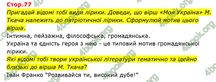 ГДЗ Українська література 6 клас Яценко