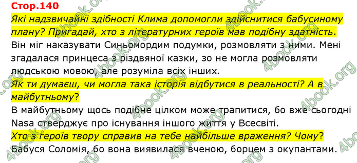 ГДЗ Українська література 6 клас Яценко