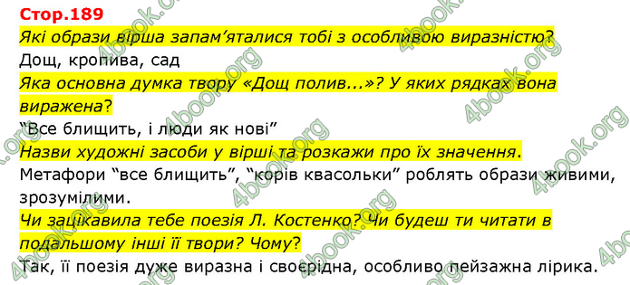 ГДЗ Українська література 6 клас Яценко