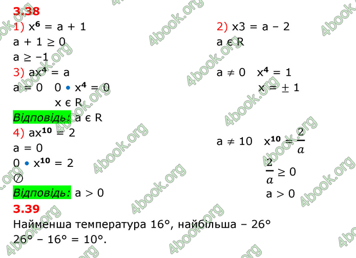 ГДЗ Математика 10 клас Істер