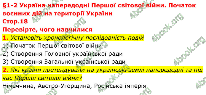 ГДЗ Історія України 10 клас Власов (Проф.)