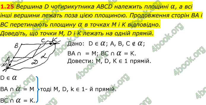 Решебник Геометрія 10 клас Мерзляк 2018. ГДЗ