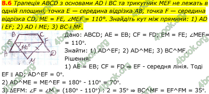 Решебник Геометрія 10 клас Мерзляк 2018. ГДЗ