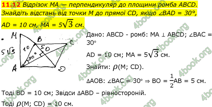 Решебник Геометрія 10 клас Мерзляк 2018. ГДЗ