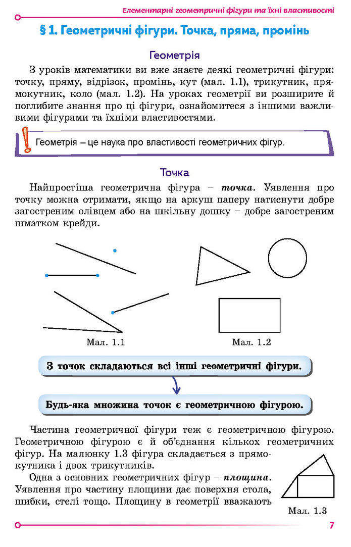 Підручник Геометрія 7 клас Істер (2024)