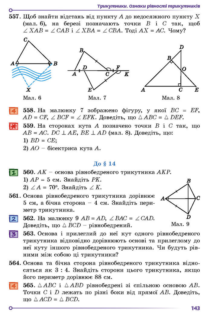 Підручник Геометрія 7 клас Істер (2024)